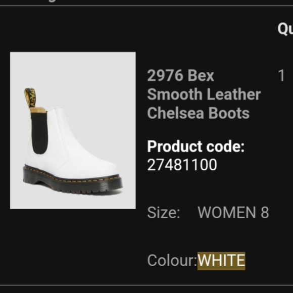 Doc Martens White Chelsea Boots - Picture 9 of 10